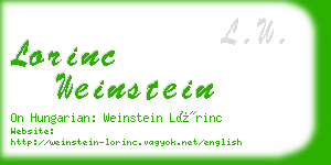 lorinc weinstein business card
